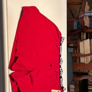 Lazy One Red Pajama Shorts with Black Trim